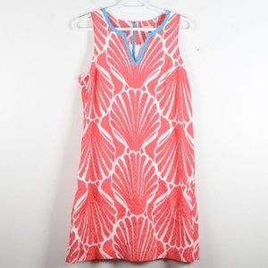 Crown & Ivy Shift Shell Dress Back Zip Blue Trim 8